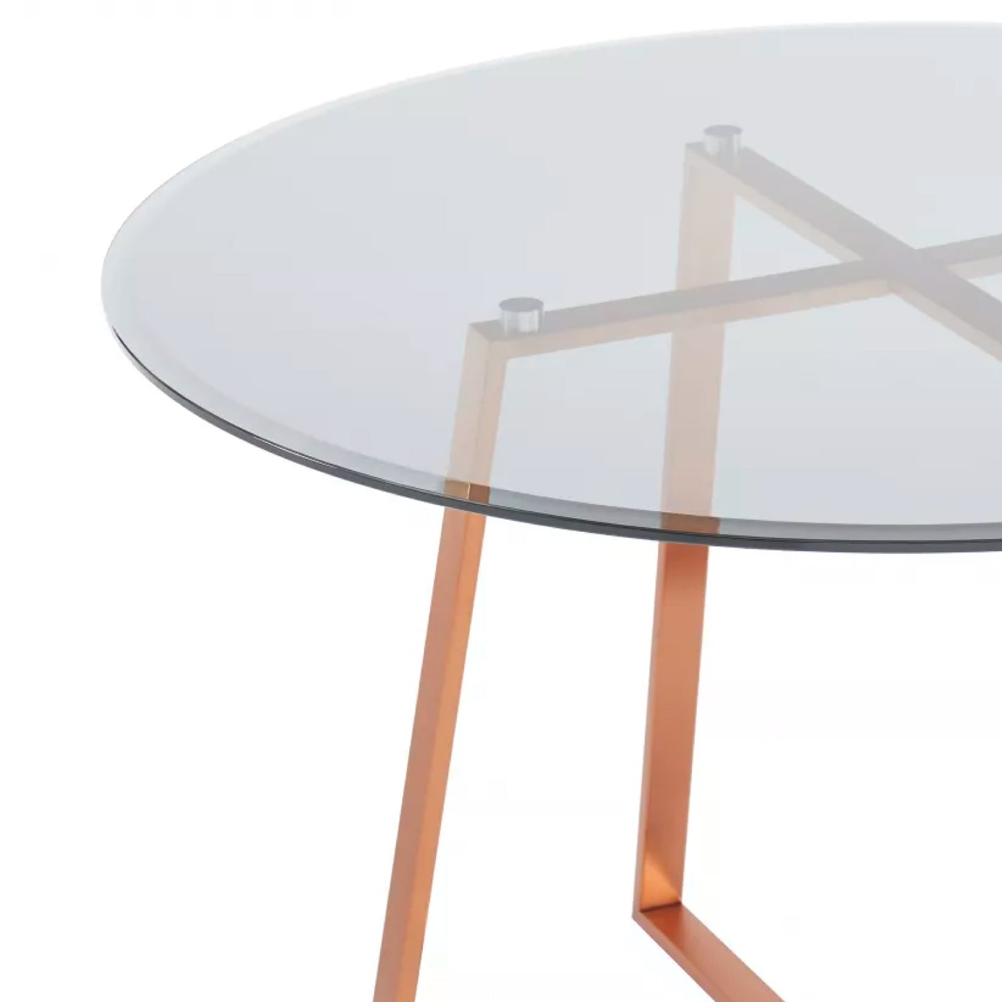 Mesa de Centro para Living de Vidrio y Metal 80cm