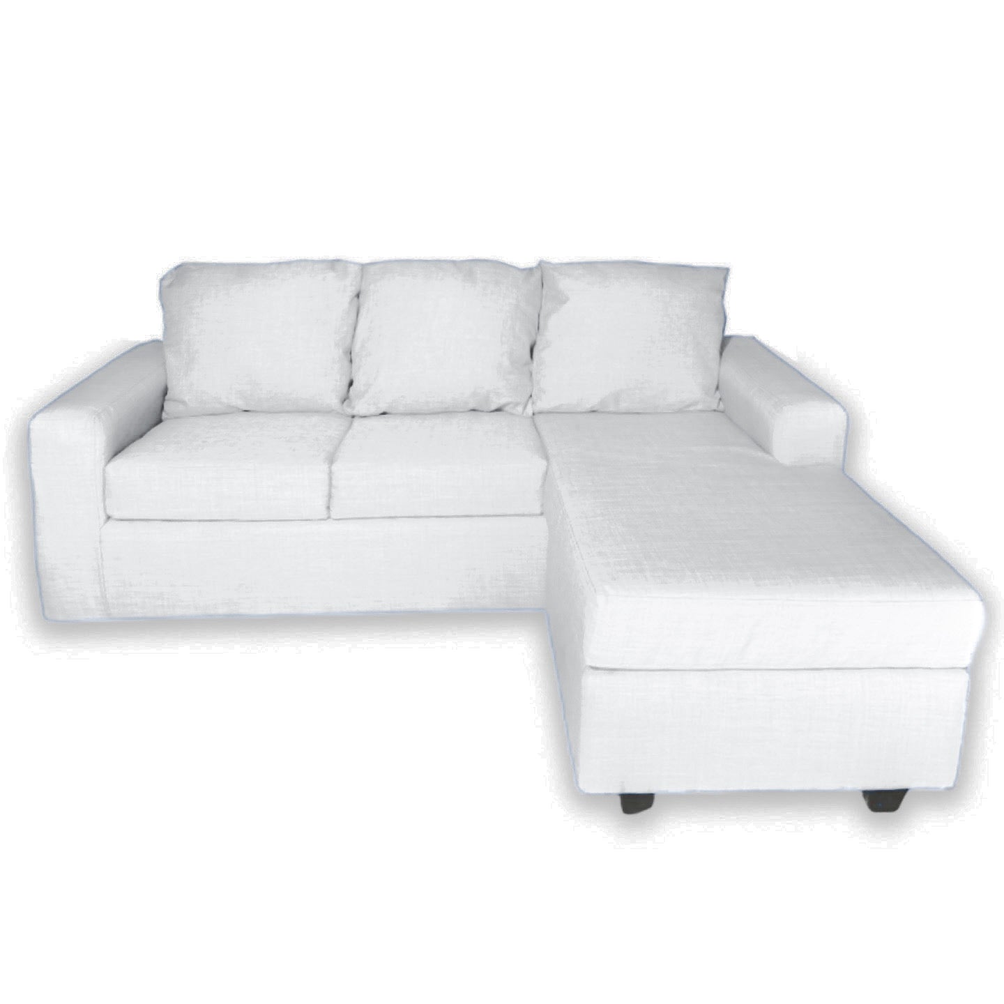 Nuevo Sofá Intercambiable Vitelio Terminación Simple 5 Cuerpos con Resorte Color Crudo Blanco Hueso