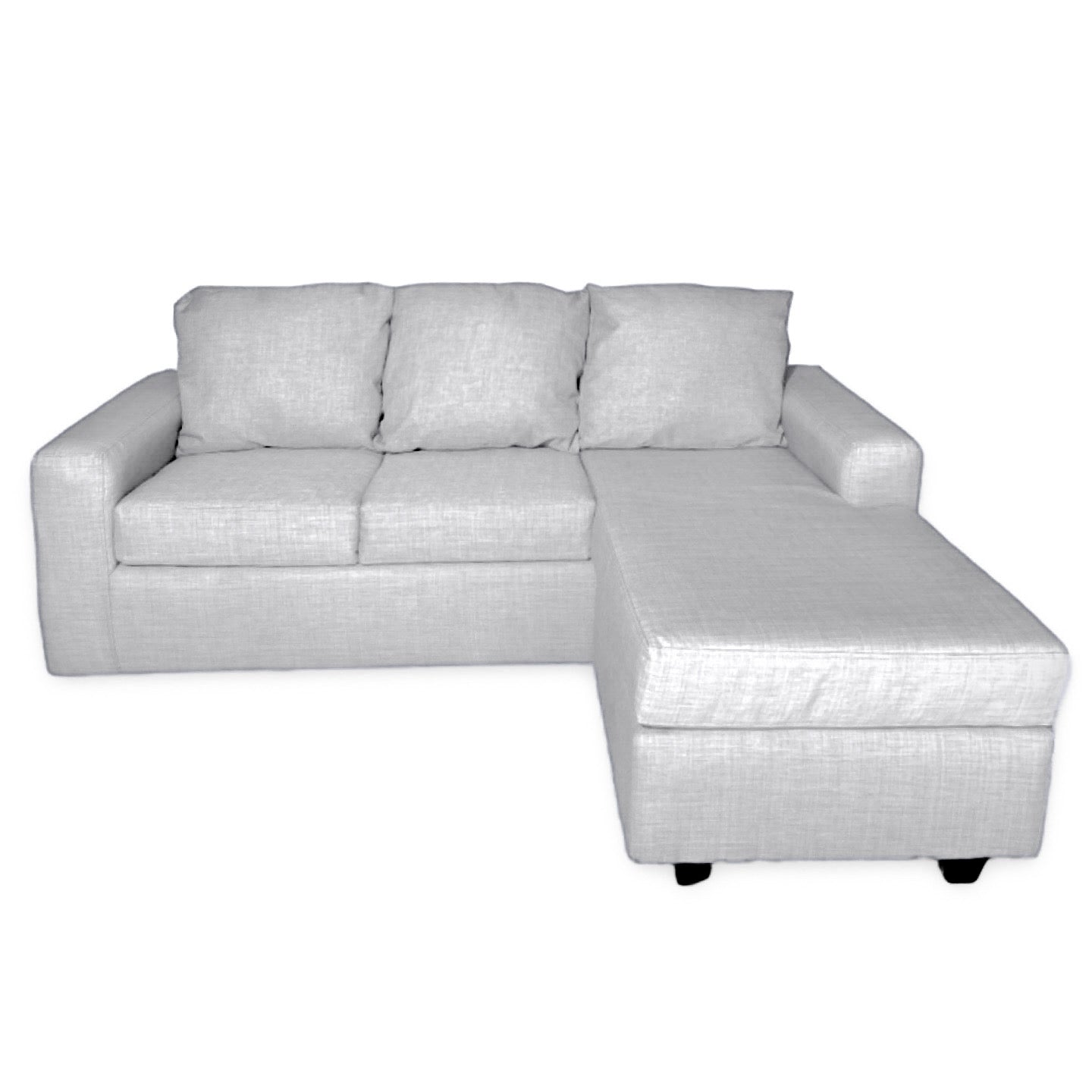 Nuevo Sofá Intercambiable Vitelio Terminación Simple 5 Cuerpos con Resorte Color Gris Claro