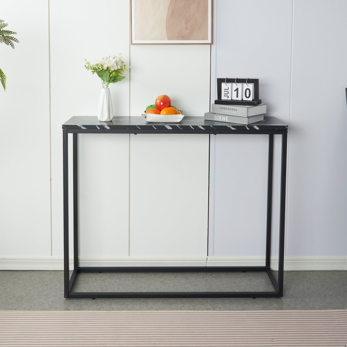 Arrimo black stone cubierta MDF marmol negro