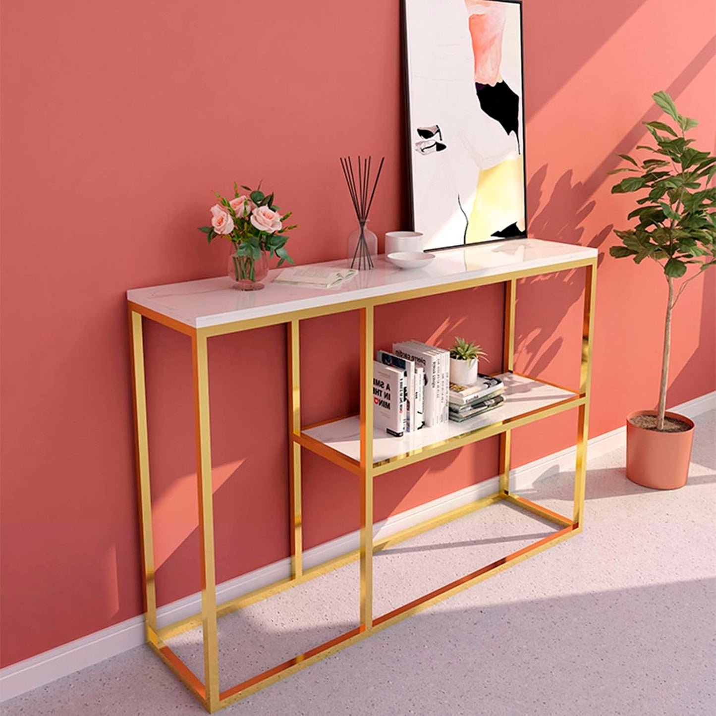 Arrimo white stone MDF marmol blanco con separadores