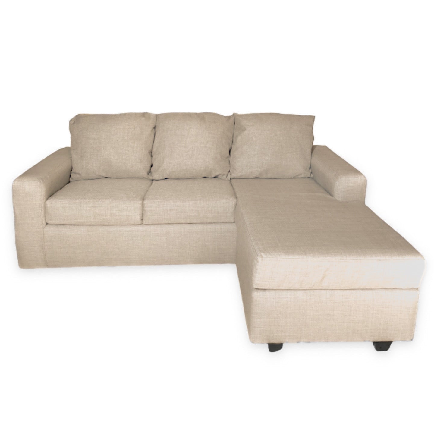 Nuevo Sofá Intercambiable Vitelio Terminación Simple 5 Cuerpos con Resortes Color Beige