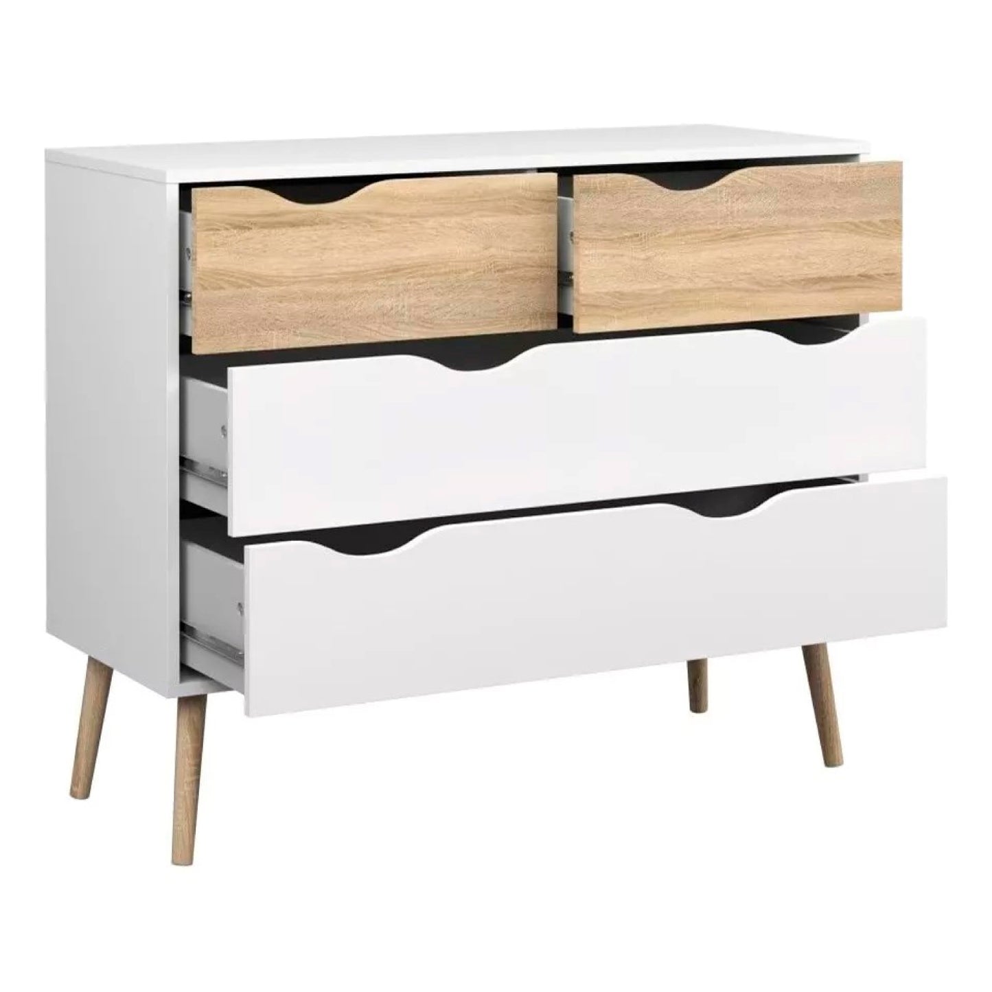 Cómoda 6 cajones blanca madera