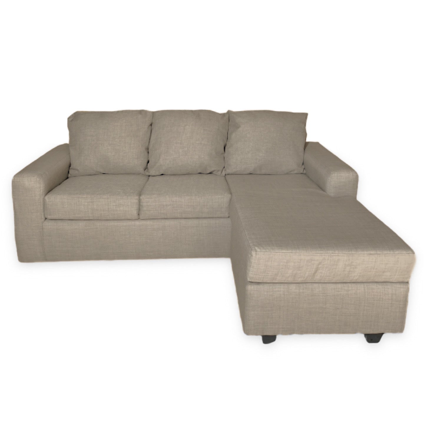 Nuevo Sofá Intercambiable Vitelio Terminación Simple 5 Cuerpos con Resorte Color Café Claro