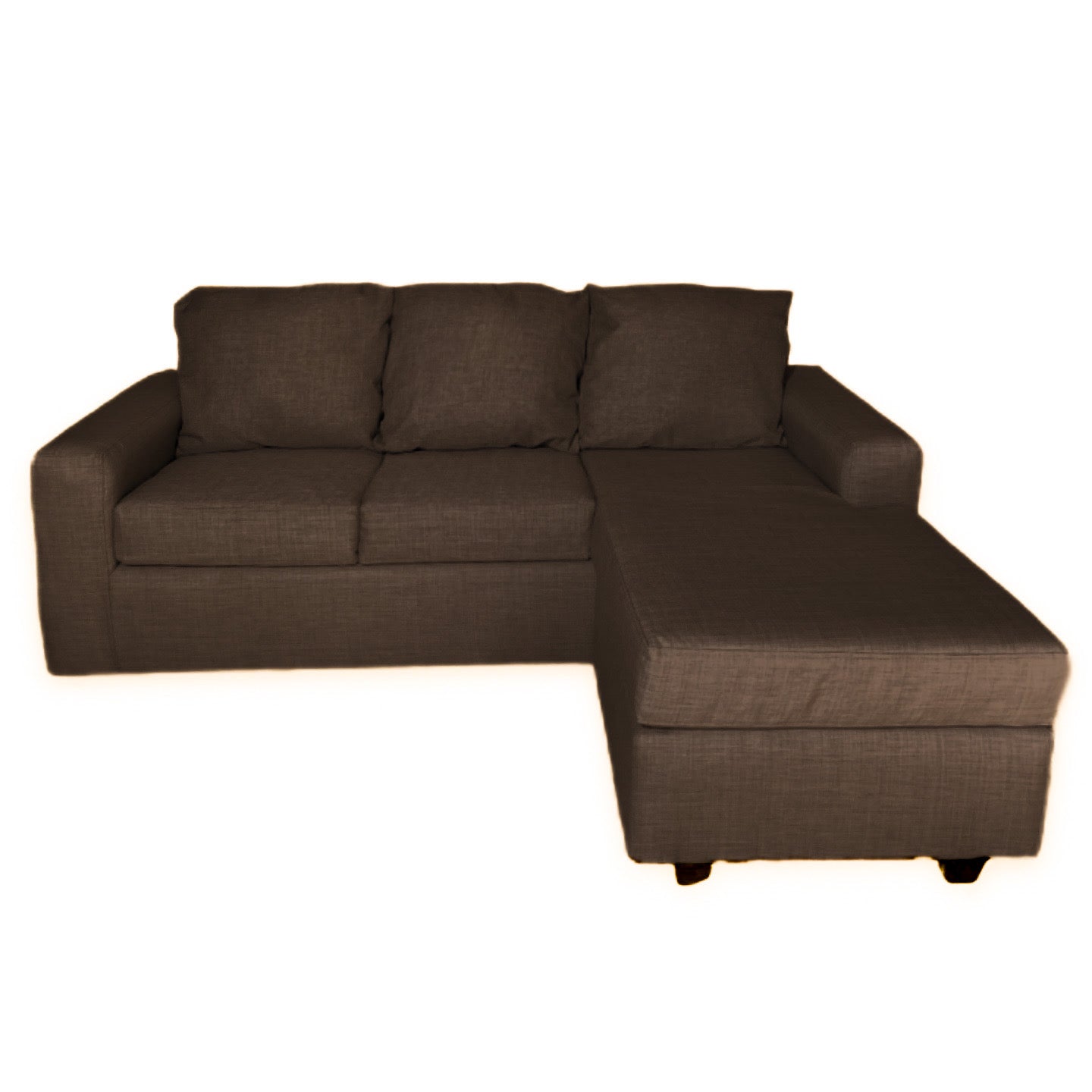 Nuevo Sofá Intercambiable Vitelio Terminación Simple 5 Cuerpos con Resorte Color Café Oscuro Chocolate