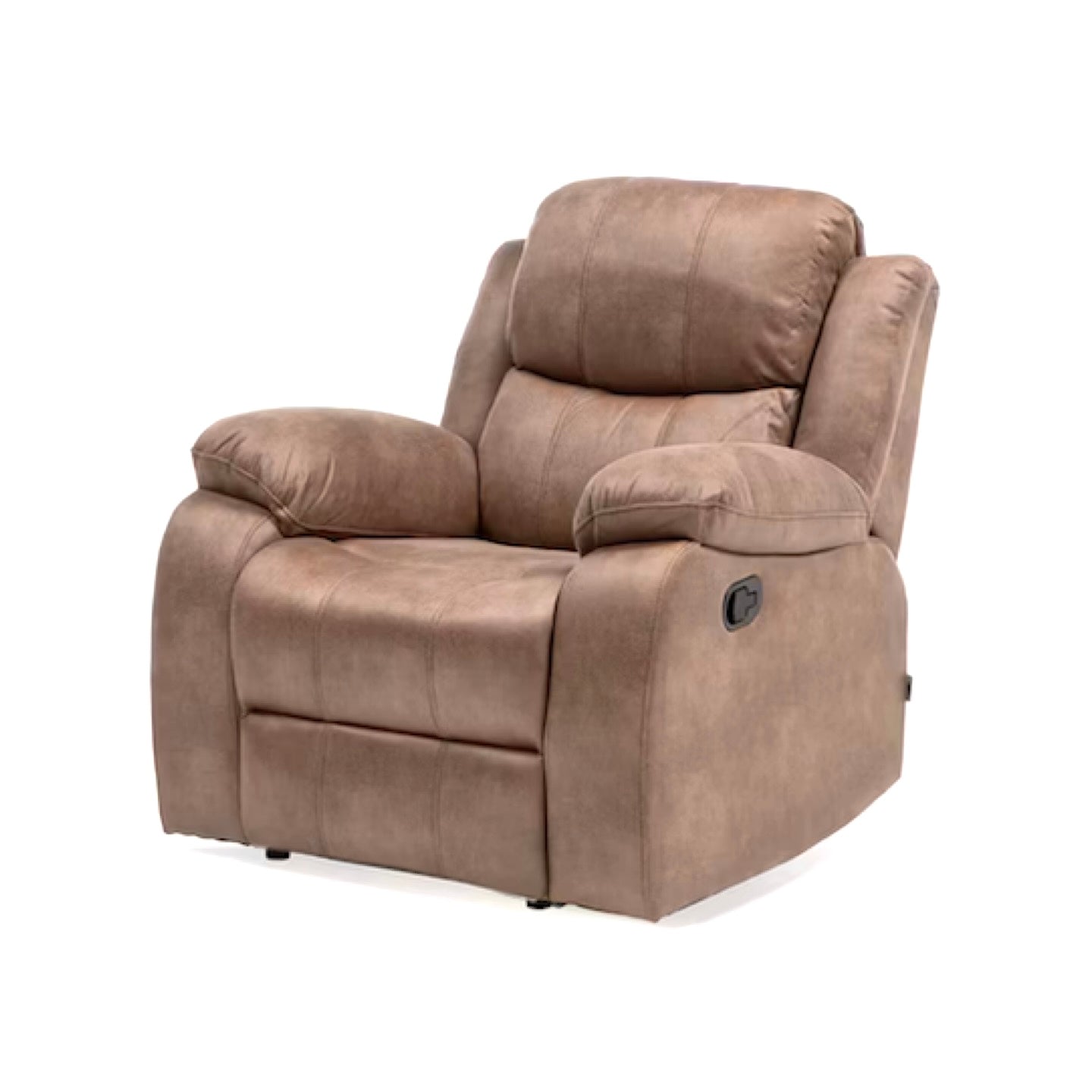 Sillón Poltrona Reclinable de Cuero color Café Caramelo