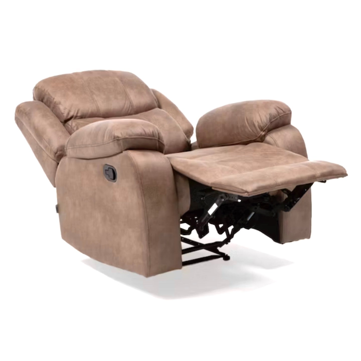 Sillón Poltrona Reclinable de Cuero color Café Caramelo