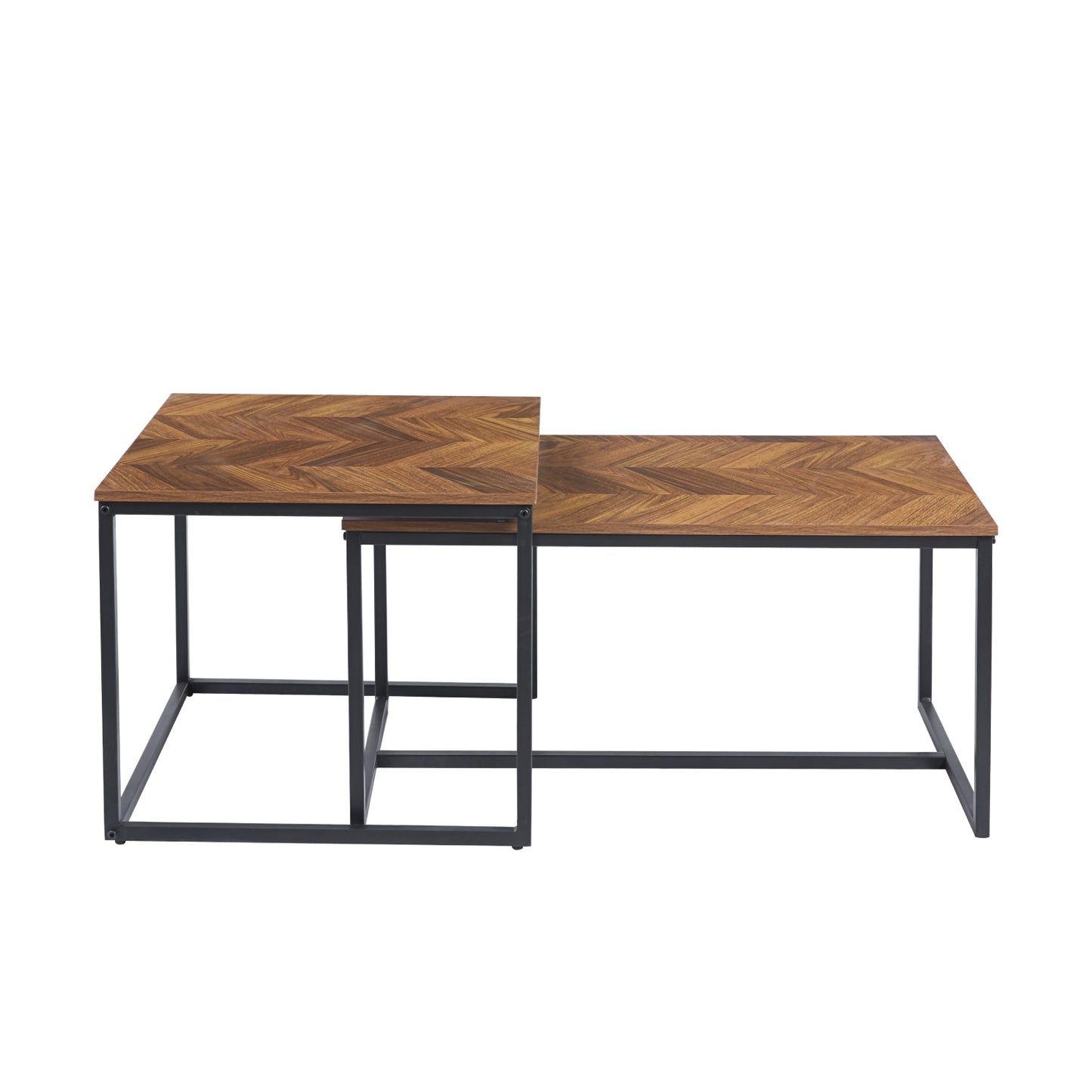 Mesa de centro doble rectangular - Madera clara
