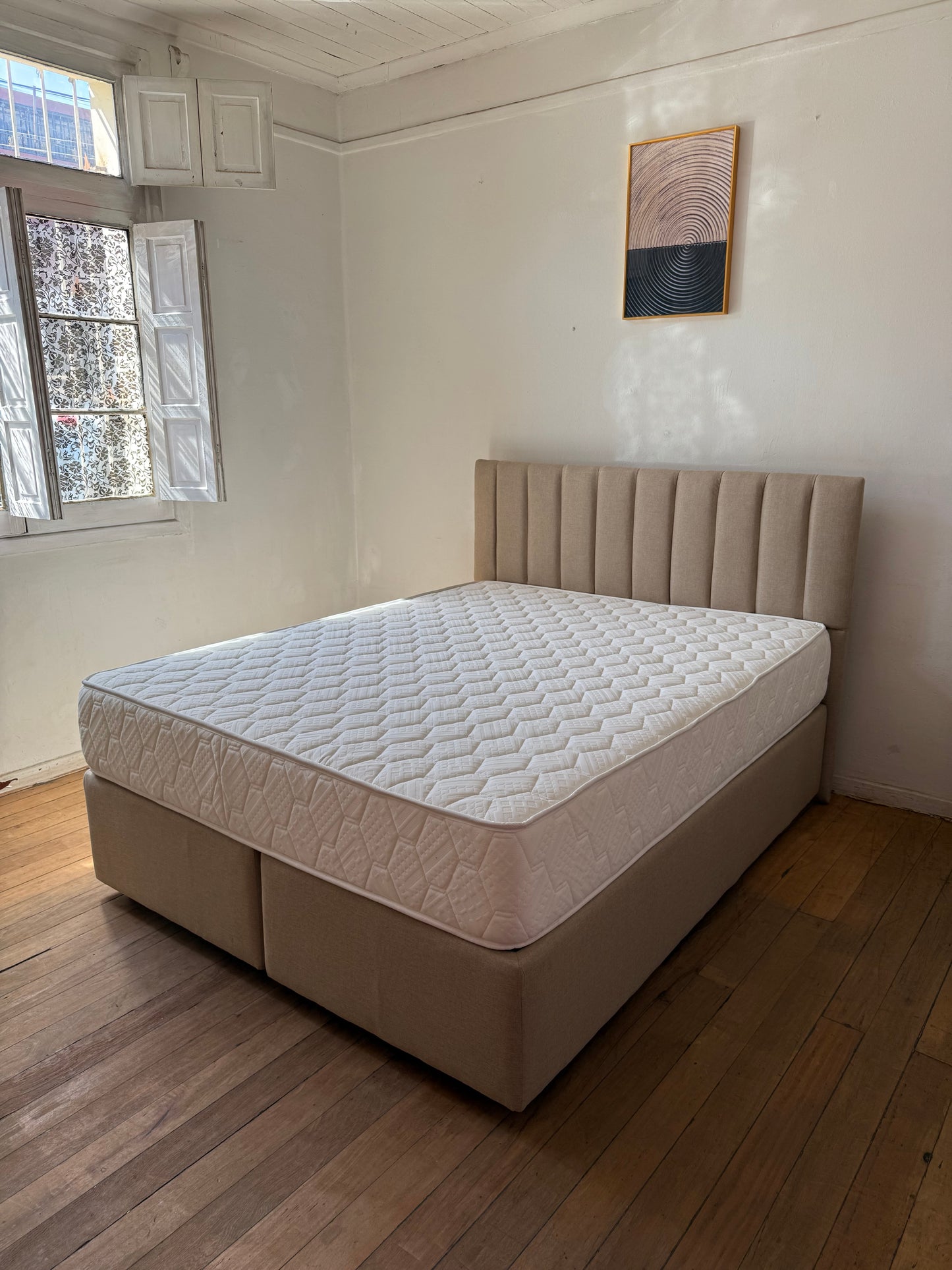 Cama Cofre: Super Pack Colchón + Base o por separado / Base con Almacenamiento y Colchón Ultra Durable Supersoft D30 con Memoria Anatómica