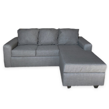 Nuevo Sofá Intercambiable Vitelio Terminación Simple 5 Cuerpos con Resorte Color Gris Medio