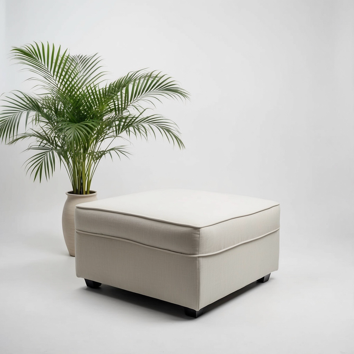 Puf Homero / Asiento de Resortes / Amplio 82 x 82 cm Estándar 67 x 67 cm