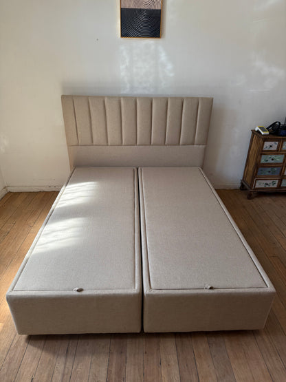 Cama Cofre: Super Pack Colchón + Base o por separado / Base con Almacenamiento y Colchón Ultra Durable Supersoft D30 con Memoria Anatómica