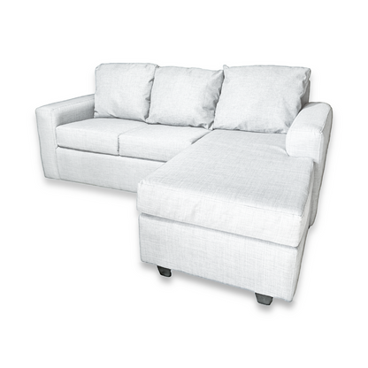 Nuevo Sofá Intercambiable Vitelio Terminación Simple 5 Cuerpos con Resorte Color Crudo Blanco Hueso