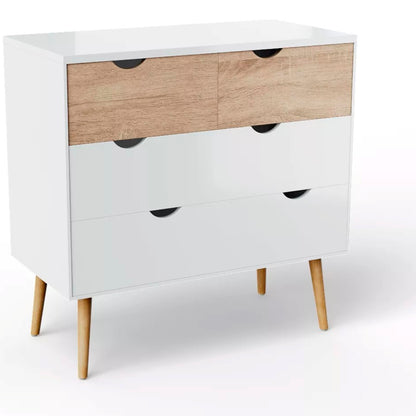 Cómoda 6 cajones blanca madera