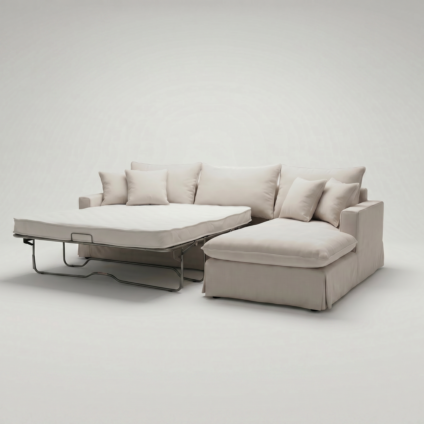 Nuevo Sofa Cama BIG Enti con Fundas, Chaise Longue L Fija (Derecha o Izquierda) 300 x 180 cm