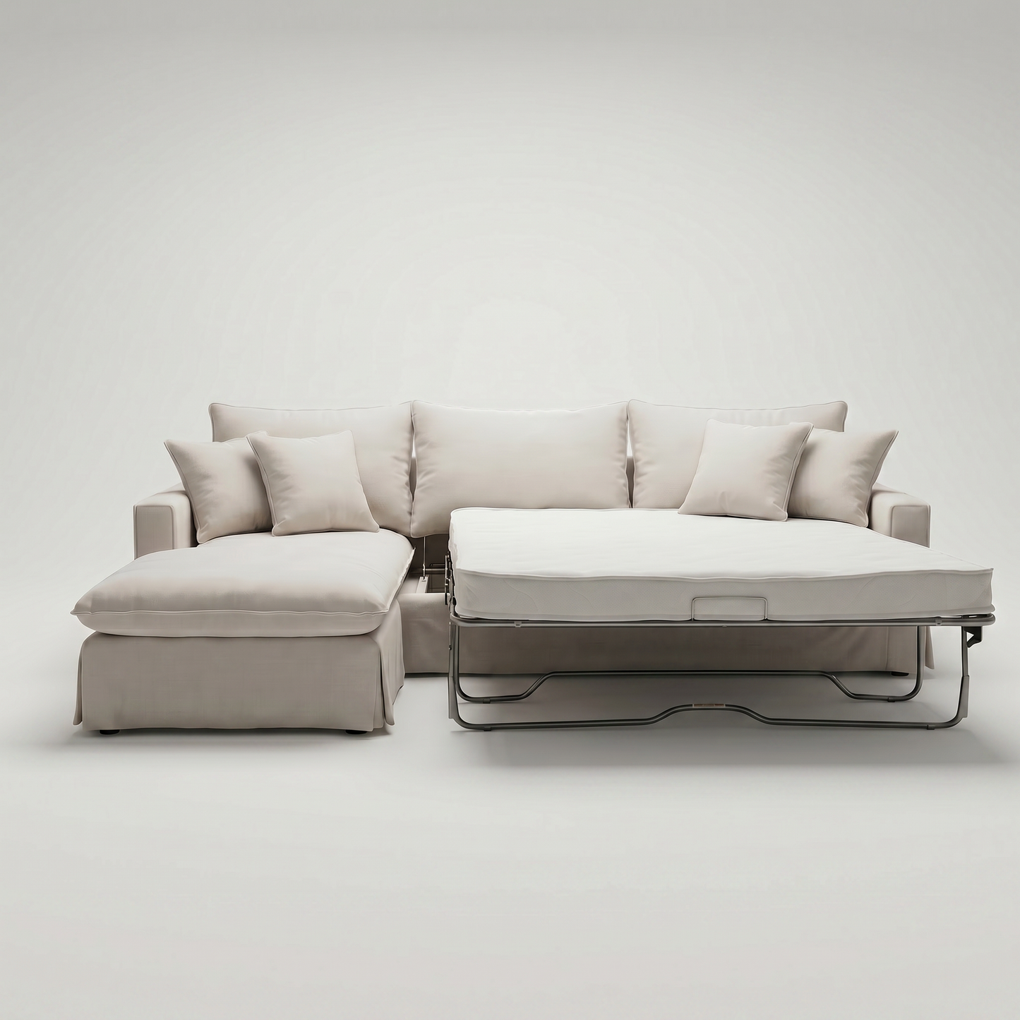 Nuevo Sofa Cama BIG Enti con Fundas, Chaise Longue L Fija (Derecha o Izquierda) 300 x 180 cm