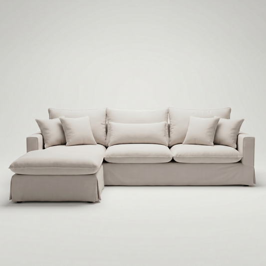 Nuevo Sofa Cama BIG Enti con Fundas, Chaise Longue L Fija (Derecha o Izquierda) 300 x 180 cm