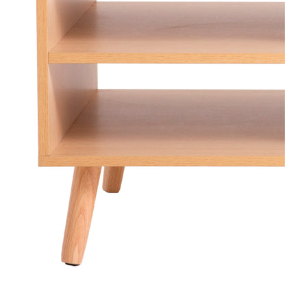 Mesa de Centro con rattan y madera